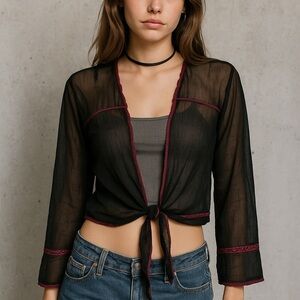 Y2K goth fairy sheer bolero